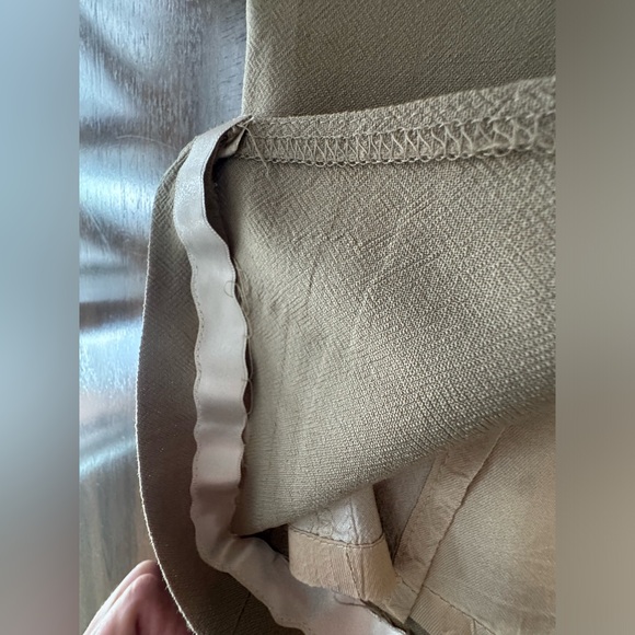 Patricia Luca Tan Skirt Suit set Size 6 Virgin Wool - Picture 12 of 16